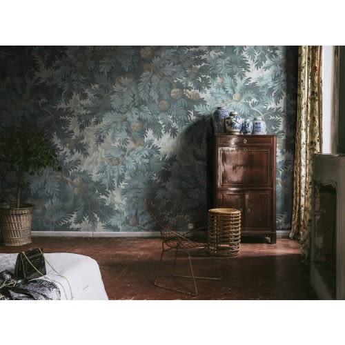 Spruce Forest Wallpaper, Blue