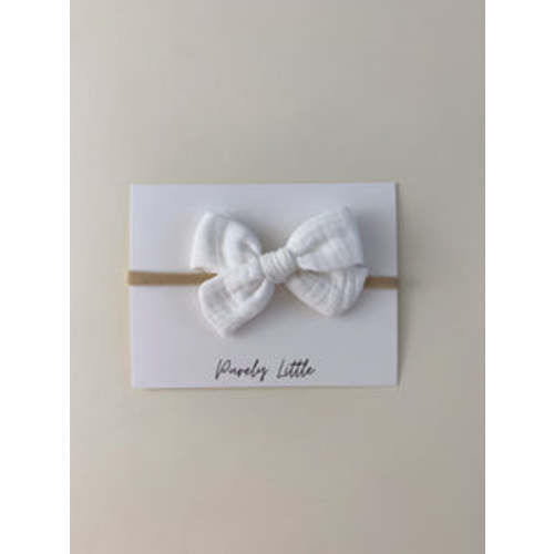 Small Gauze Bow Headband - Vanilla – Purely Little