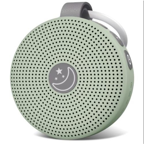 Mini Sound Machine Portable Baby White Noise Machine Brown Noise Machine 30 Soothing Sounds for Kids Adults Auto-Off Timer 32 Volume Levels Battery Sleep Machine for Home Office Privacy