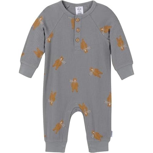 Gerber baby-boys Baby Boys' Henley Romper