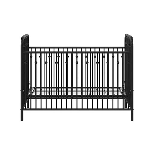 Little Seeds Monarch Hill Ivy Metal Baby Crib, Black