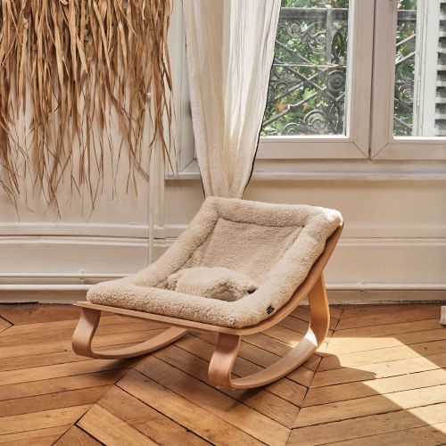 Charlie Crane LEVO Baby Rocker with 'Fur' Cushion