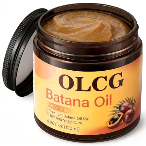 OLCG 100% Raw Batana Oil for Hair Growth - Pure Batana Oil Paste, Enhances Thickness & Shine, Reduces Breakage and Hair Loss, Nourishment For All Types - 4.06 fl oz（120ml）