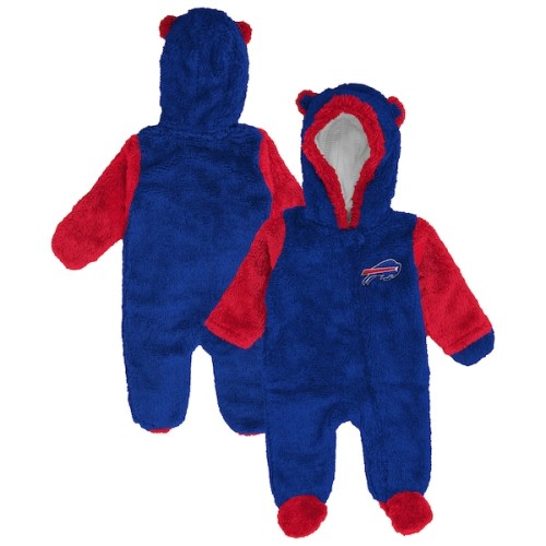Newborn Outerstuff  Royal Buffalo Bills Teddy Fleece Bunting Full-Zip Sleeper