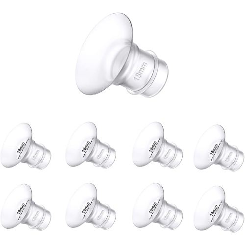 Flange Inserts 18mm 8PCS,Wearable Breast Pump Parts Compatible with Momcozy S12 pro/S9 pro/S12/S9/Medela/Spectra/TSRETE 24mm Breast Pump Shields/Flanges,Reduce 24mm Nipple Tunnel Down to 18mm
