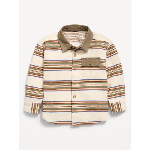 Long-Sleeve Utility Pocket Shirt for Toddler Boys