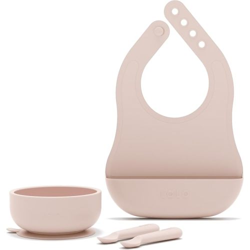 Lalo Starting Solids Kit, 4-Piece Non-Toxic Silicone Baby Feeding Set