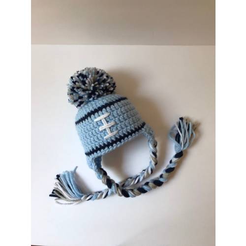 Newborn Football Hat Tennessee Titans UNC University of North Carolina Tar Heels Photo Prop Knit Hat Crochet Hat Blue white