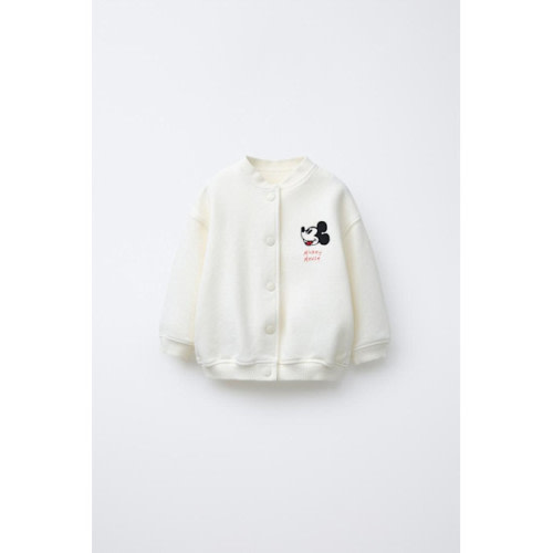 Mickey Mouse Disney Print Fleece Bomber Jacket