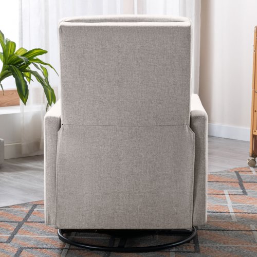 Nursery Chair Plush Seating Glider Swivel Recliner