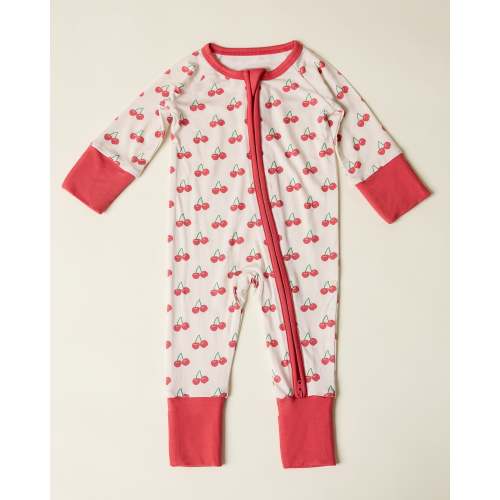 Bamboo Baby Pajamas | Ivory Cherries | Kindred Bravely