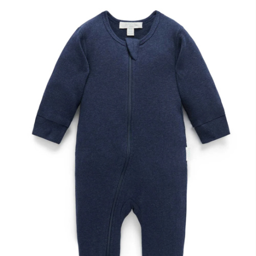Ribbed Zip Growsuit