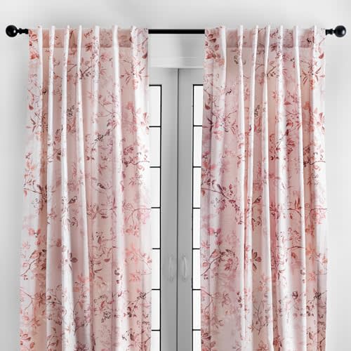 Maison d' Hermine Curtains for Living Room 100% Cotton 108 inch Length Two Panel Light Filtering Curtains for Windows with Rod and Loop Pockets Valentines Day Gifts (Equinoxe - Beige, 50" W x 108" L)