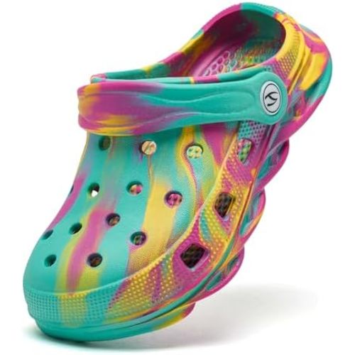 HOBIBEAR Boys and Girls Classic Graphic Garden Clogs Slip on Sandals Water Shoes(Toddler/Little Kids/Big Kids)