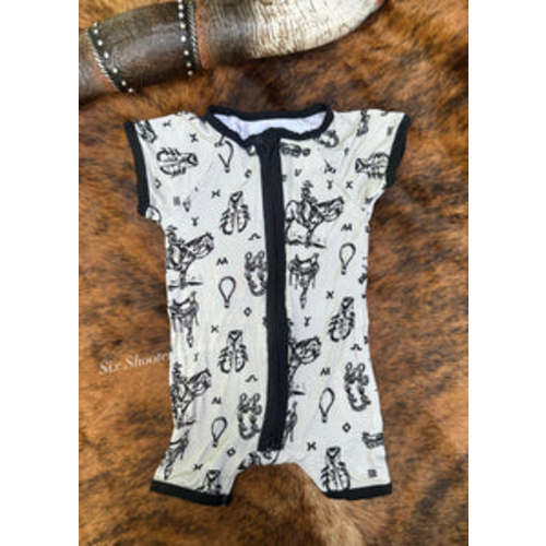Ranch life baby bamboo romper – Six shooter boutique