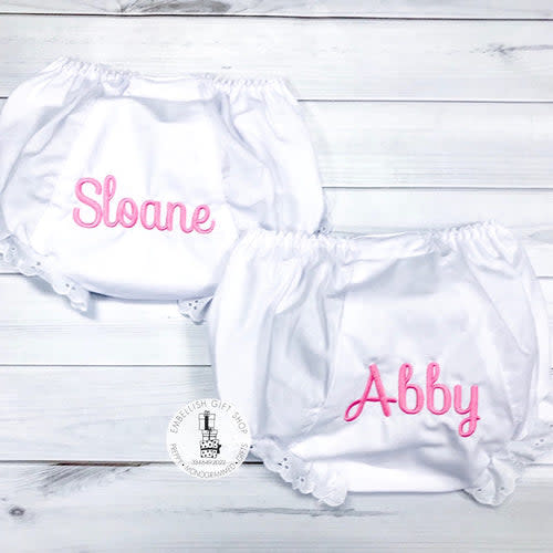 Monogrammed Baby Bloomers | Personalized Baby Bloomers – Preppy Monogrammed Gifts