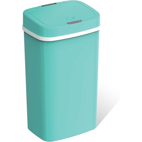 Ninestars NPT-16-1TB Automatic Touchless Motion Sensor Diaper Disposal Trash Can with lid, 4.2 gallon/16 L, Teal Blue, Plastic