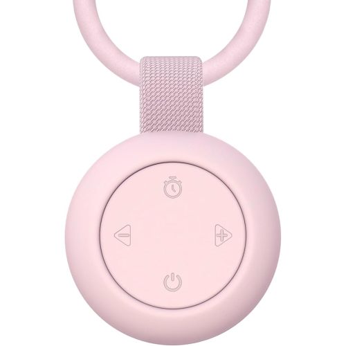 Portable Baby Sound Machine [White Noise for Babies Kids Adults][Timer Function][20 Soothing Sounds] 15 Hours Battery Life, Travel,Registry Gift,Shower,Clips on Baby Stroller.Pink