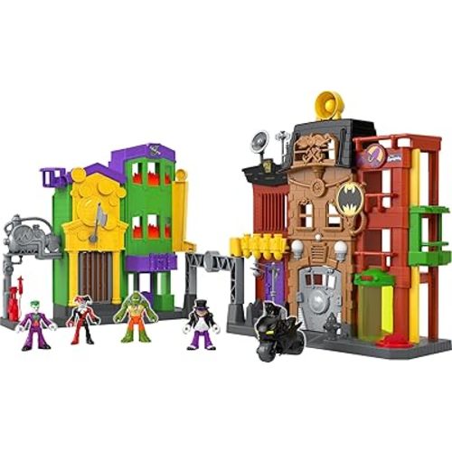 Fisher-Price Imaginext DC Super Friends Batman Playset Crime Alley with Character Figures & Accessories for Pretend Play Ages 3+ Years