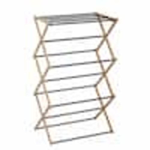 HOUSEHOLD ESSENTIALS Black 39.37 in. x 14.17 in. x 23.62 in. Bamboo Free Standing Folding Drying Rack HE1200
