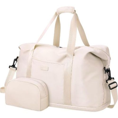 Expandable Travel Duffle Bag with Toiletry Bag, Weekender Overnight Hospital Bag for Women, Waterproof and Multi-Compartment