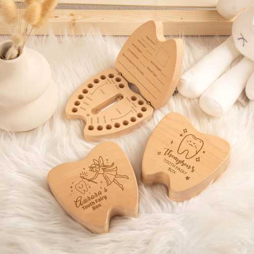 First Tooth Fairy Box,Tooth Keepsake Box,Personalized Wooden Tooth Fairy for Kids,Tooth Fairy Trays,Baby Tooth Keepsake,Tooth Fairy Pillow