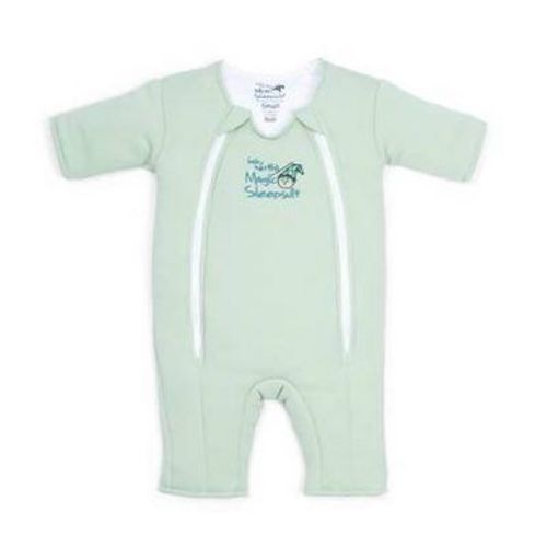 HALO Baby Merlin 100% Cotton Magic Sleepsuit Three Quarter Sleeve Wearable Blanket - Sage Green - L