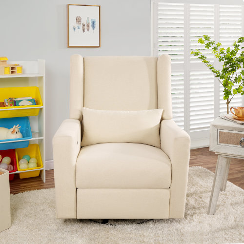 Latitude Run® Cutlor Luxury Power Motion Recliner Swivel Glider, Upholstered Reclining Sofa Chair with Lumbar Support & Reviews | Wayfair