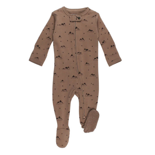 Latte Mountain | Organic Zipper Footie – L'ovedbaby