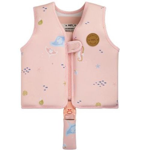 SARO 2025 UV UPF 50+ Swim Vest: Adjustable Flotation, Safety Clasp, Neoprene Comfort for Kids