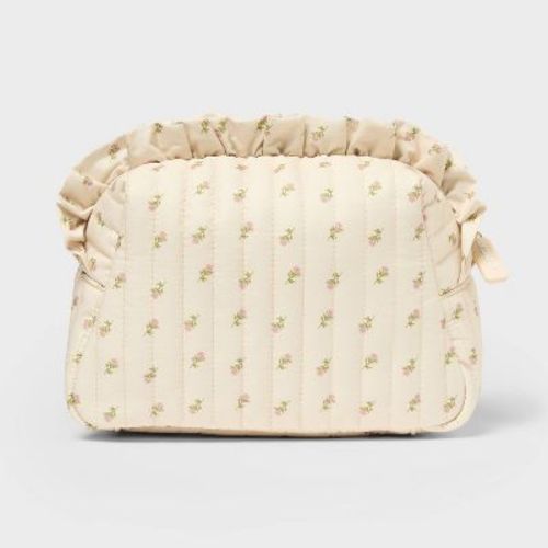 Sonia Kashuk™ Makeup Bag - Floral Cream with Ruffles
