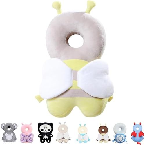 Baby Head Protector Backpack for Falling Crawling and Walking Toddler Essentials Harness Infant Koala Toys Helmets Baby Essentials Must Have 0.5-2 Years (Beige_Bee)