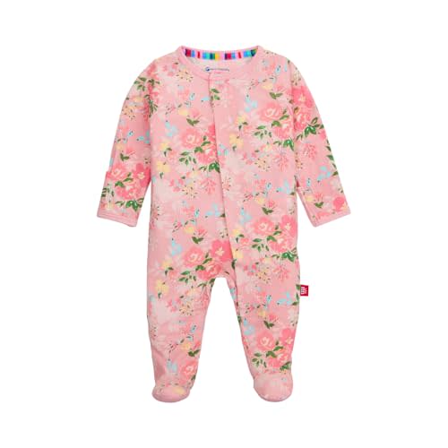 Magnetic Me Girls Modal Magnetic Baby Footie Pajamas | Silky Soft Modal Fabric | Baby Sleepers Available Sizes PRE - 24M