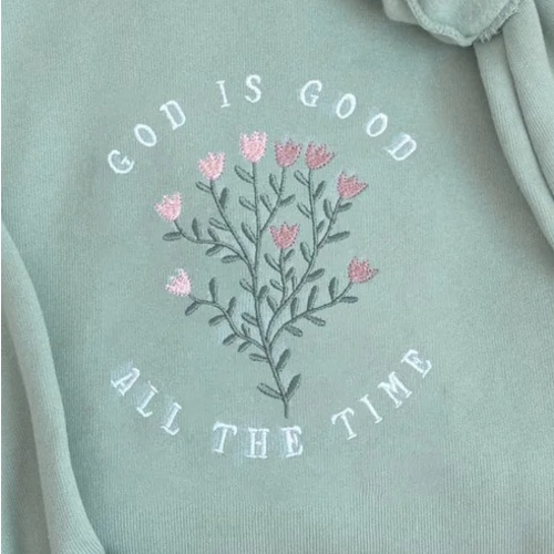 God Is Good Floral Embroidered Nursing Sweatshirt – Giftifymama