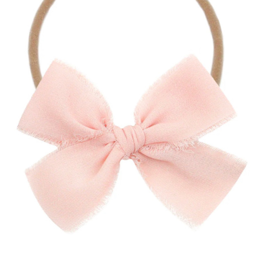 Chiffon Bow - Blush Headband