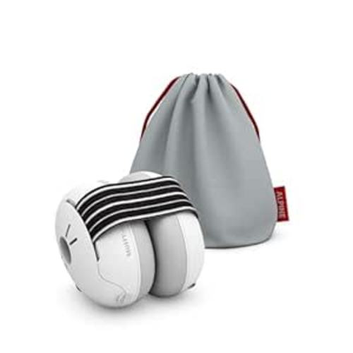 Alpine Muffy Baby Ear Protection for Babies and Toddlers up to 36 Months - CE & ANSI Certified - Noise Reduction Earmuffs - Comfortable Baby Headphones Against Hearing Damage & Improves Sleep - Black