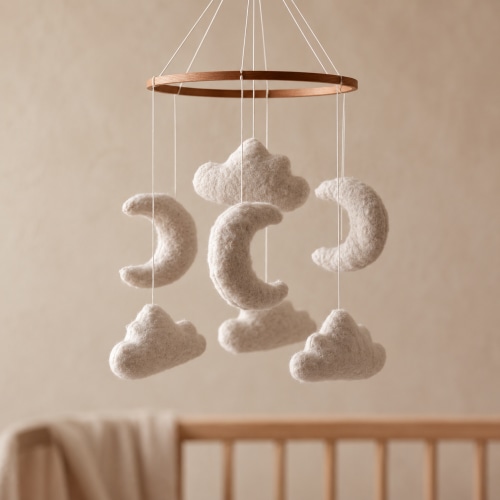 Marshmallow Sky - Baby Mobile