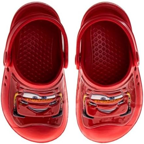 Josmo Kids Cars Clog Sandal Waterproof Slip-On Slides for Boys Lightning McQueen Closed Toe Clogs with Backstrap Sizes: 5-10 Toddler 11-12 Little Kid