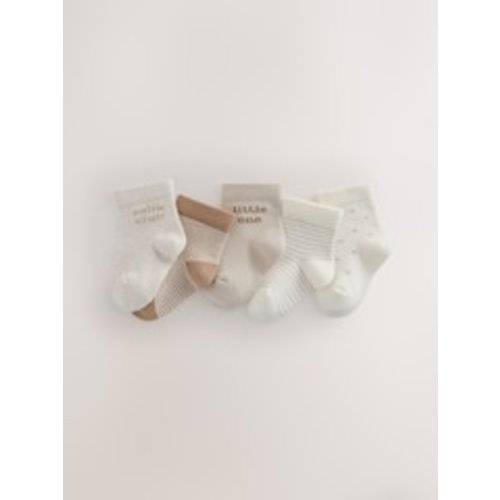 Buy Neutral Baby Socks 5 Pack from Next Australia