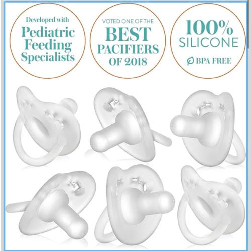 Evenflo Feeding Balance Plus Stage 1 Cylindrical Baby, Newborn and Infant Pacifier - Developed with Pediatric Feeding Specialists - 0 to 6 Months (Pack of 6)
