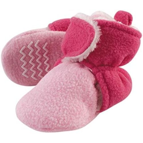 Hudson Baby Unisex Baby Cozy Fleece and Faux Sherpa Booties