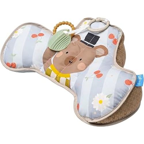 Taf Toys Tummy Time Toys Ergonomic Cushion & Teether for Infant Newborn Supportive Baby Tummy Time & Neck Strengthening Develops Muscles for Crawling Montessori Sensory Toy Tummy Time Toys 0-6 Months