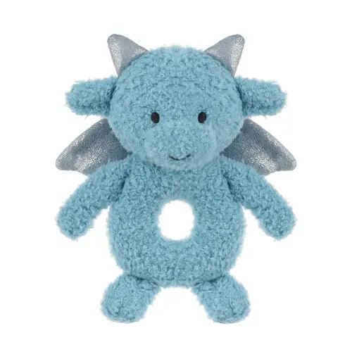 Apricot Lamb Dragon Rattle Soft Baby Rattle for Boys and Girls, Plush Stuffed Animal Rattle Toy Lovey for The Newborn, 0-3 Months, 0-6 Months and Above