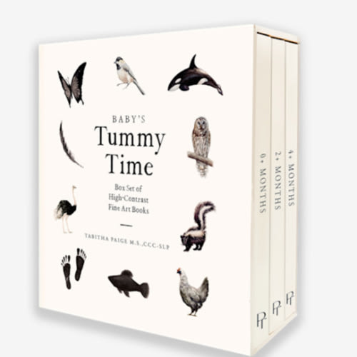 Baby's Tummy Time Book Box Set: A 3-Book Box Set of High-Contrast Art for Visual Stimulation at Tummy Time (Tabitha Paige Children's Book Series)