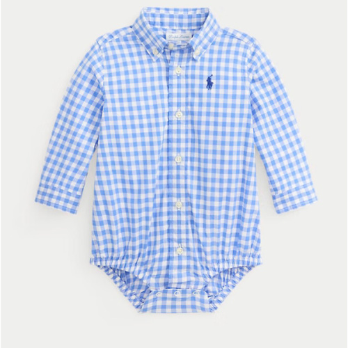 Gingham Cotton Poplin Bodysuit