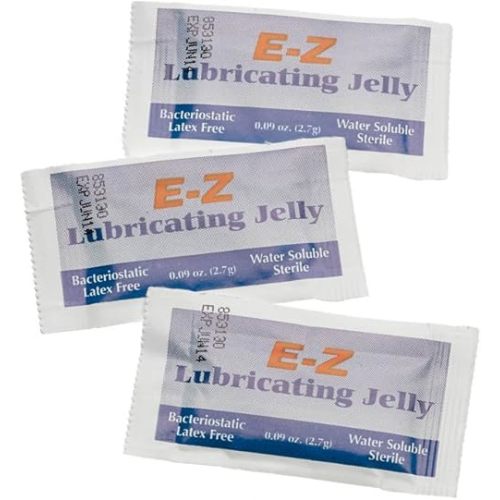 Medline Sterile Lubricating Jelly, 2.7g Foil, Medical Grade Lubricant, Pack of 144