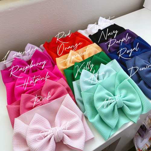 Baby Bow Headwrap: Soft Stretchy Newborn-Toddler Headband