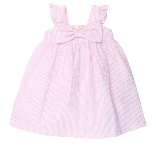 RuffleButts Baby Flutter Bow Woven Dress