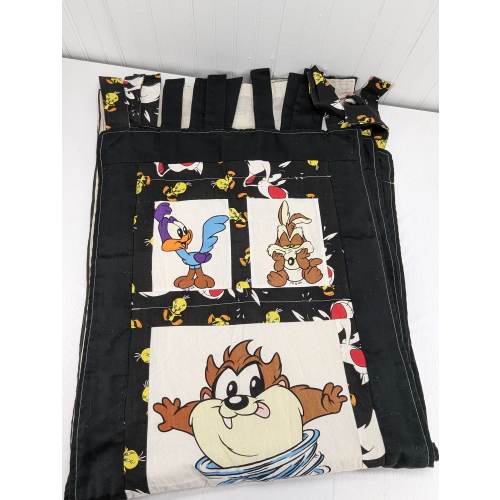 Vintage Baby Looney Tunes Curtains Set of 4 Panels 21" x 62" Bedroom Rare WB