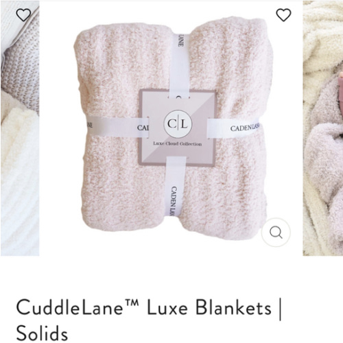 CuddleLane™ Luxe Blankets in Shell | Caden Lane